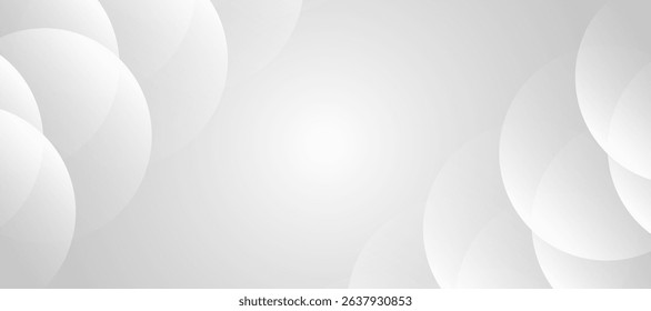 Minimalist White Background with Circle. Abstract Business Wallpaper. Vibrant. Vector Illustration