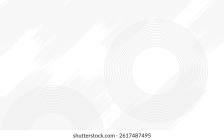 Minimalist White Background with Concentric Circles and Subtle Brush Strokes for Modern Designs and Clean Presentation Styles