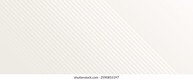 Minimalist white background with diagonal stripes. The white background has a subtle, textured pattern for a modern look. Modern diagonal striped border background. Pastel pink background vector.