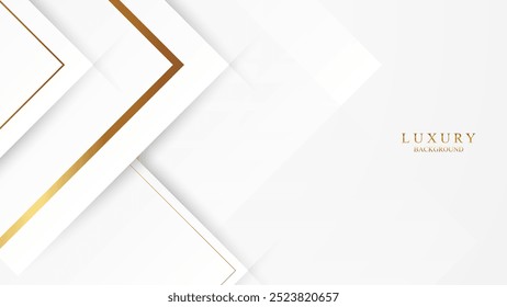 Fondo blanco minimalista con elegantes adornos de estilo dorado 3d