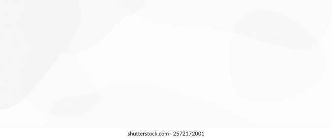 Minimalist white background with soft, abstract shapes. The white background has a smooth texture, creating a calm and clean look. Aesthetic background vector. White background.