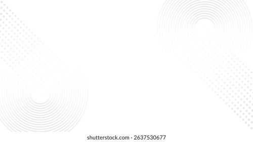Minimalist White Background with Subtle Gray Concentric Circles and Dot Patterns Creating a Clean, Modern Texture Ideal for Creative Designs