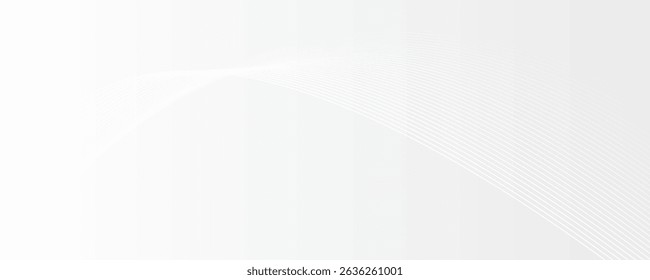 Minimalist white background with subtle wave texture. The white background creates a clean, modern look with gentle curves. Wavy line pattern background. White background vector.