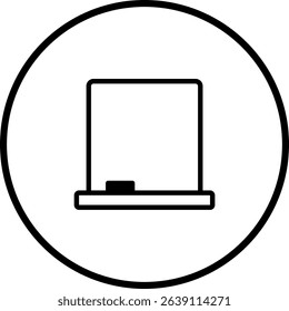 Minimalist white board icon illustration on white background, educational element