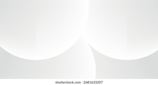 Minimalist White Circular Abstract Background.