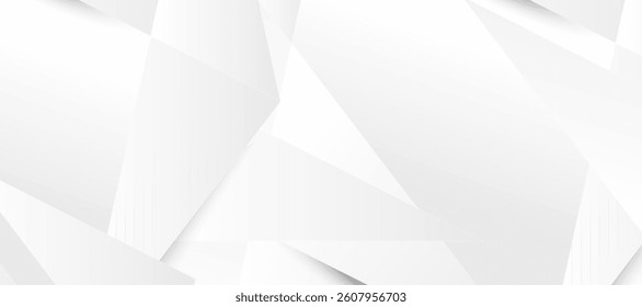 Minimalist White Geometric Abstract Background. White abstract background design line art style. Modern lines pattern. Futuristic concept. Minimal geometric design.