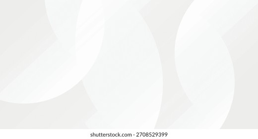 Fondo abstracto minimalista blanco y gris con Formas curvas suaves, fluidas y superpuestas que crean un diseño limpio y moderno.