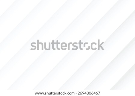 Minimalist White and Gray Abstract Background: Clean Diagonal Stripes Pattern with Subtle Shadow and Copy Space for Modern Business and Technology Presentation.