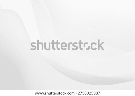 A minimalist white and gray abstract background featuring soft flowing waves and smooth gradients with ample copy space.