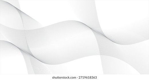 minimalistisch weiß grau Satin Textur, die weiß silbernen Stoff Seide Panorama Hintergrund ist. weiße Hintergrundkunst