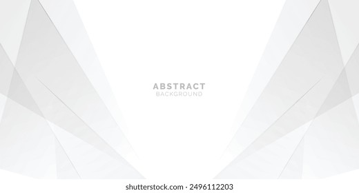 Minimalistisches, abstraktes, weißes und graues Hintergrunddesign mit dynamischem Welleneffekt-Konzept der digitalen, futuristischen Technologie, Vektorgrafiken. Vektorgrauer Hintergrund.