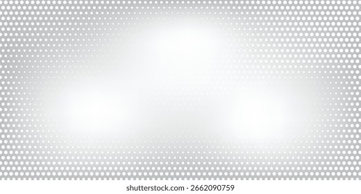 Minimalist white halftone background with smooth gradient and dotted pattern. Perfect for modern design, tech, presentation, or clean abstract layouts.