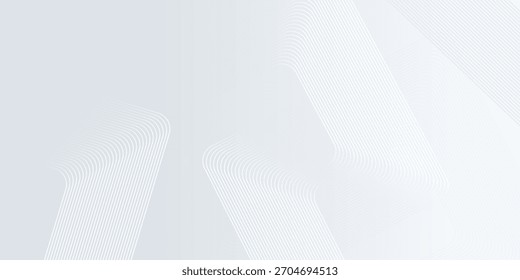 Fondo abstracto minimalista blanco y gris claro con líneas de gradiente suave y Formas geométricas en capas, perfecto para presentaciones modernas, temas de tecnología, Plantillas de negocios, diseños limpios. Eps10