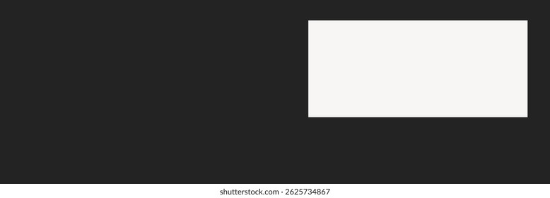 Minimalist white rectangle on a dark background. Simple design with a white rectangle. Modern and clean white rectangle layout. Stylish white rectangle graphic. Frame with copy space. Frame vector.