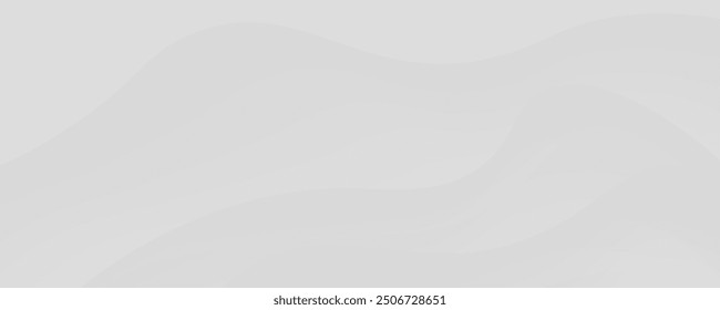 Minimalist white wavy background design featuring gentle curves and soft gradients, ideal for modern and clean presentations