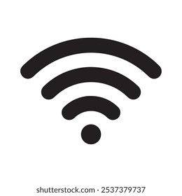 Vetor minimalista de ícone Wi-Fi, ícone de Wi-Fi de alta qualidade, ilustração de arte de vetor de símbolo Wi-Fi