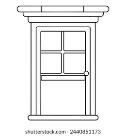 Minimalist window icon in stylish vector format.