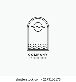 plantilla de diseño de logotipo de ventana minimalista. plantilla de logotipo de puerta