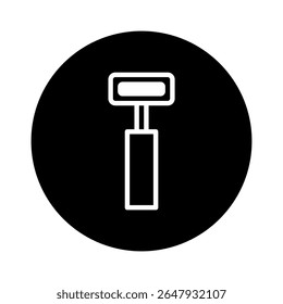Minimalist wine opener icon on black background symbolizing sophistication and elegance for sommelier themed designs or wine related products