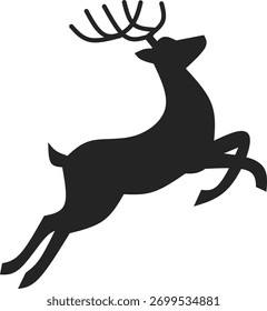 Minimalistische Winter- und Weihnachtsset-Vektorgrafik mit gemütlichen saisonalen Elementen wie heimeligen Blättern, Schneeflocken, Fäustlingen, Bergen und Rentieren in einer sanften Farbpalette.	