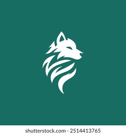 Minimalist wolf logo for sale