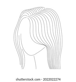 Minimalist woman face line illustration. One line drawing.