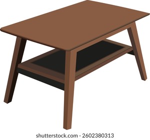 Minimalist Wooden Table for those who need interior table vector images