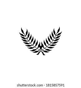 Minimalist wreath vector. on a white background.