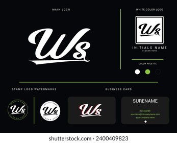 Minimalist WS Luxury Logo, Unique Ws sw Logo Letter Vector For Your Finance Business