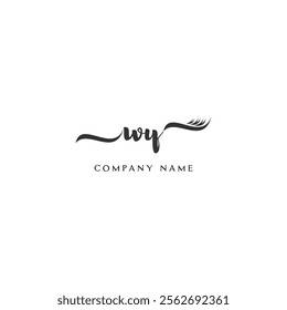 Minimalist WY Logo Design with Abstract Feather Element