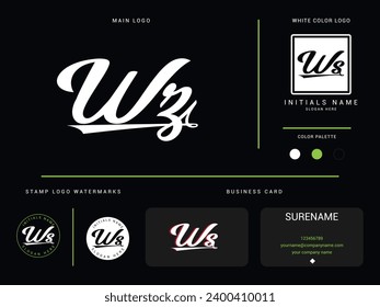 Minimalist WZ Luxury Logo, Unique Wz zw Logo Letter Vector For Your Finance Business