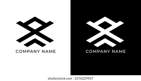 Minimalist XA Letter Monogram Logo with an Elegant Impression