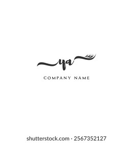 Minimalist YA Logo Design with Abstract Feather Element