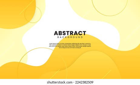 Minimalist yellow abstract geometric background. Liquid color background design. Suitable for banner, poster, flyer, brochure, or presentation