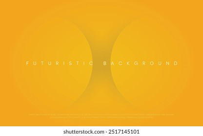 Minimalistischer gelber geometrischer Hintergrund. Effekt "Kreisförmige Lichtlinien". Abstrakter orangefarbener gelber Farbverlauf-Hintergrund für Banner, Bildschirmhintergründe, Geschäftsvorlagen