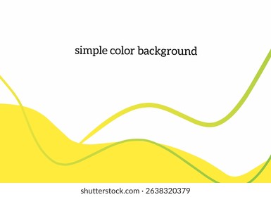 Minimalist yellow and white abstract background with smooth wave shapes and elegant flowing lines. Perfect for modern, clean, and professional design use.