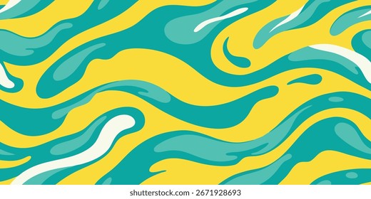 Minimalist Yet Complex Abstract Vector Design with Flowing Organic Lines and Structured Geometric Elements