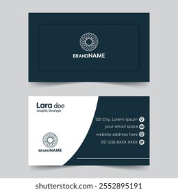 Minimalist, Yet Magnificently Luxurious business card with blue and white color