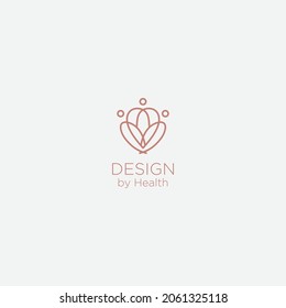minimalist yoga healthy sport logo