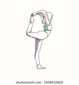 Minimalist Yoga Pose Line Art for Focused Calm.eps