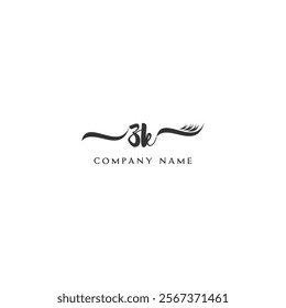 Minimalist ZK Logo Design with Abstract Feather Element