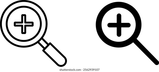 "Minimalist Zoom In Icon Vector Design"