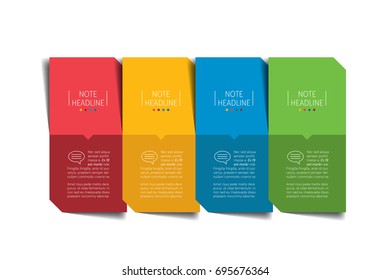 Minimalistic 4 step template, banner, infographic, diagram, chart, column. 