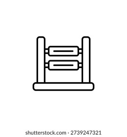 Minimalistic Abacus Icon Illustrating Calculation And Numerical Representation