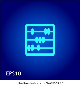 Minimalistic abacus icon for web