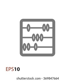 Minimalistic abacus icon for web