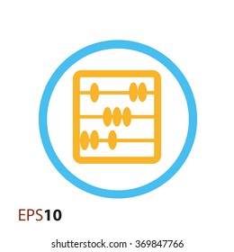 Minimalistic abacus icon for web