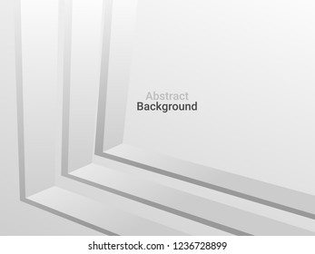 Minimalistic abstract background with 3d lines. Vector illustration