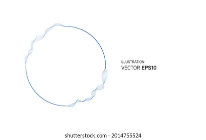 Illustration vectorielle Eps10 abstraite minimaliste pour le capot de musique d'album. Elément de conception de nombreux cercles aléatoires avec bruit.