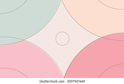 Minimalistic abstract background of smooth lines with intersections of each other, attracts attention